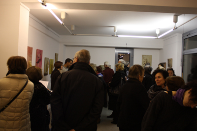 Besucher der Ausstellung