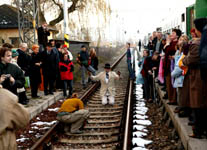 Performance „Masaryk“ von Marek Borsányi, Ceský Krumlov